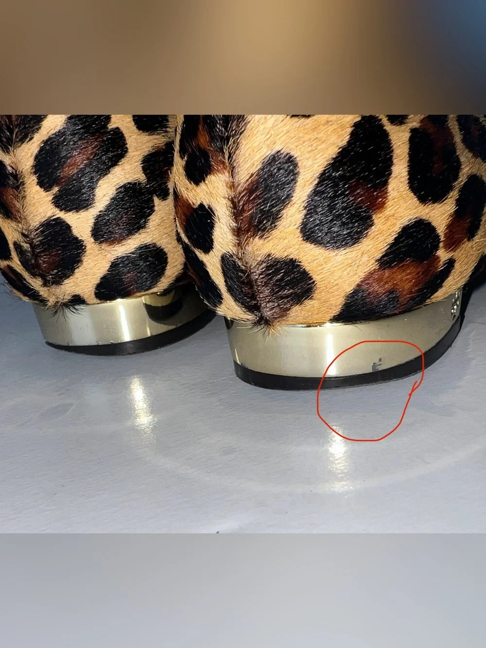 Tory Burch Sz 6.5 M Animal Print Cow Fur Casual Elegant Flats